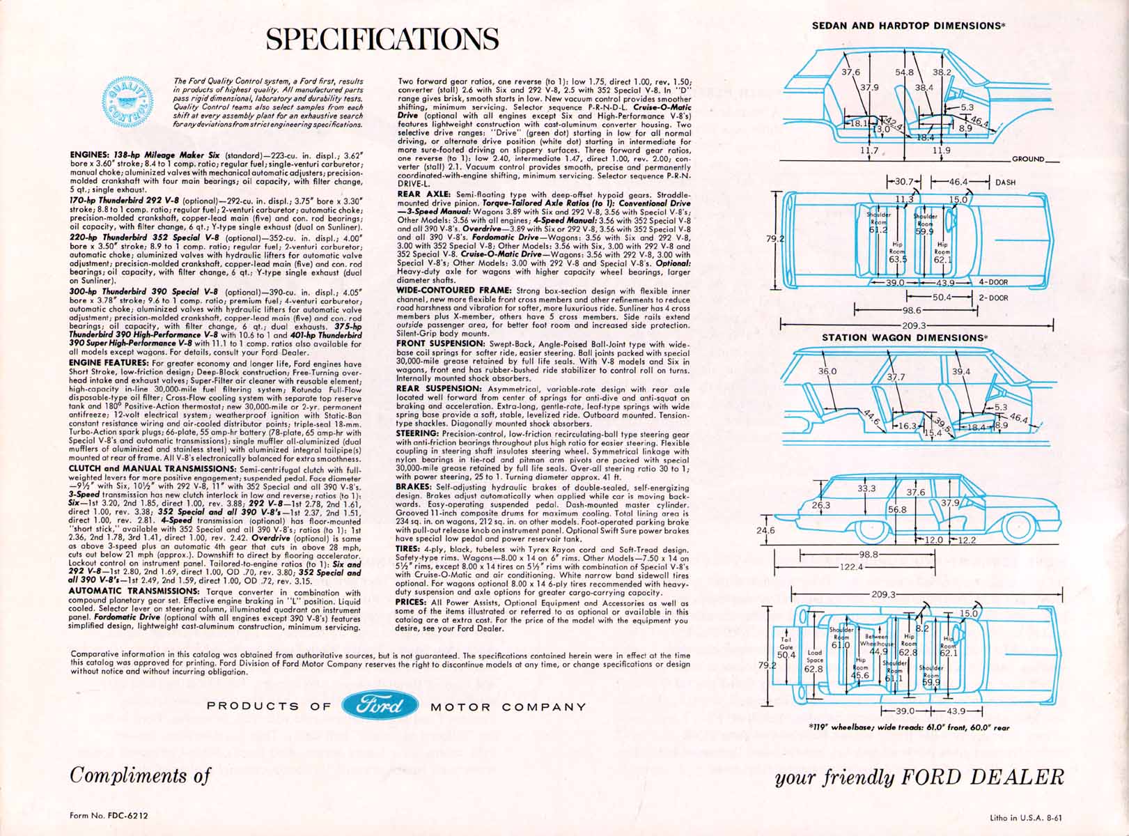 1962 Ford Full-Size Brochure Page 9